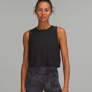 Lululemon Sculpt Cropped Tank Top Black Size 4